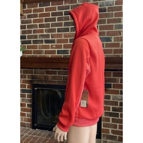 HUDSON & BARROW Unisex Full-Zip Hooded Sweatshirt Mens Size L Zipped Hoodie  Red - Picture 7 of 10